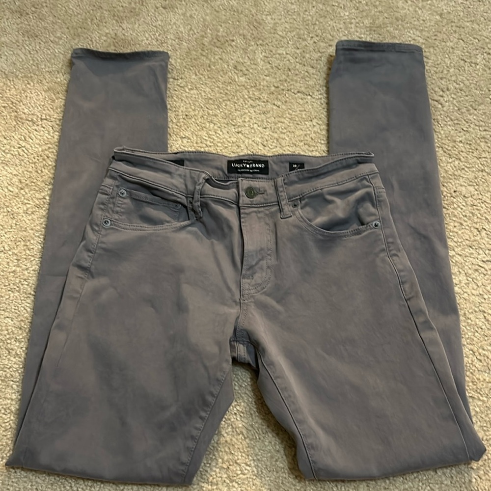 Lucky Brand 28x32 110 Skinny Grey Pants